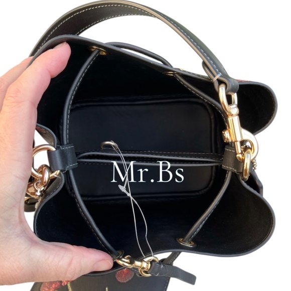 Coach Rowan Bucket Bag With Cherry Print Leather Purse - Picture 8 of 10